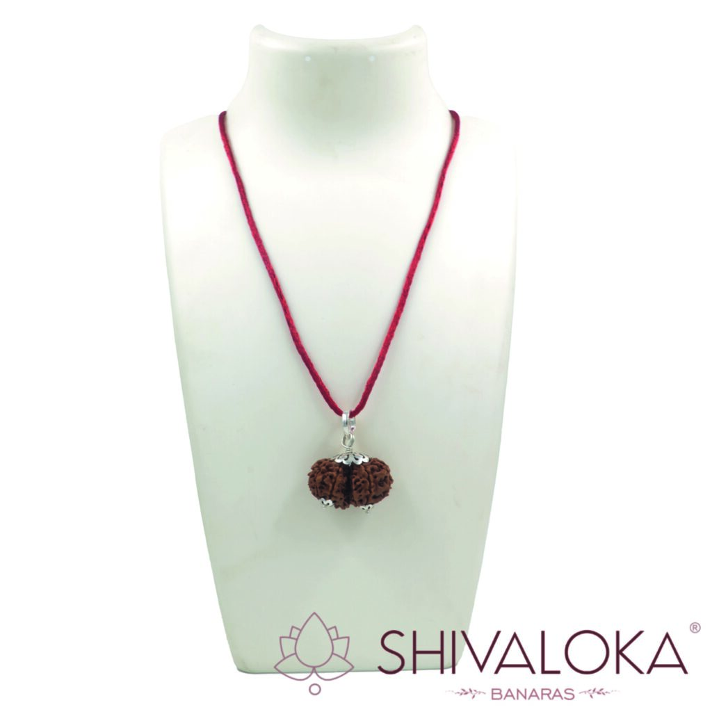 Gauri Sankar Rudraksha Silver Pendant - Necklace