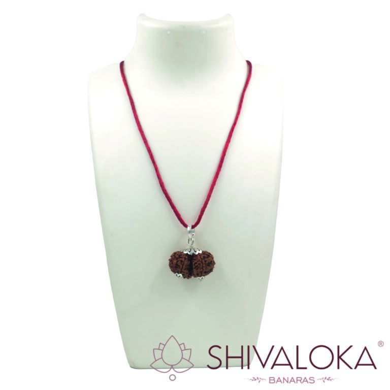 Gauri Sankar Rudraksha Silver Pendant - Necklace