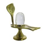 Pure Sphatik Brass Shivling-(225 ct / 40 - 45 gram)