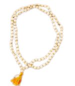SHIVALOKA Natural Tulsi Japa Mala | 108+1 Beads | Meditation Japa Mala | White Beads | - Image 2