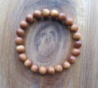 SHIVALOKA Sandalwood Bracelet | Pure Chandan Beads | 8.00 mm Bead Size | Stretchable | Free Size | Meditation Bracelet | - Image 3