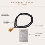 Karungali Malai Original | Karungali Malai 8 mm - Natural Black Ebony | கருங்காலி மாலை |  109 Beads - Image 2