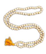 SHIVALOKA Natural Tulsi Japa Mala | 108+1 Beads | Meditation Japa Mala | White Beads |