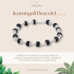 SHIVALOKA Karungali Bracelet Silver Cap | Natural and Original | Certified | 8.00 mm Bead Size | Adjustable S Hook | Free Size | - Image 2