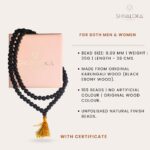 Karungali Malai Original | Karungali Malai 8 mm - Natural Black Ebony | கருங்காலி மாலை |  109 Beads - Image 4
