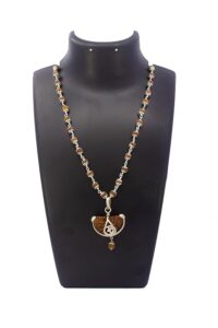 SHIVALOKA 5 Mukhi Rudraksha Original Silver Capped Mala (Five Faced) with 1 Mukhi Pendant (One Face) | 55 Brown Rudraksha Beads | 6.5 mm Bead Size | - Image 2