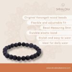 SHIVALOKA Original Karungali Wood Bracelet | Natural and Original | Certified | 8.00 mm Bead Size | Stretchable | Free Size | - Image 3