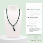 SHIVALOKA Green Hakik Mala (Agate Stone) | 108+1 Beads | 6.50 mm Bead Size | Natural Healing Stone Beads Mala | (Regular Wear and Japa) - Image 3