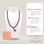 SHIVALOKA Blue Hakik Mala (Agate Stone) | 108+1 Beads | 6.50 mm Bead Size | Natural Healing Stone Beads Mala | (Regular Wear and Japa) - Image 2