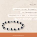 SHIVALOKA Karungali Bracelet Silver Cap | Natural and Original | Certified | 8.00 mm Bead Size | Adjustable S Hook | Free Size | - Image 4