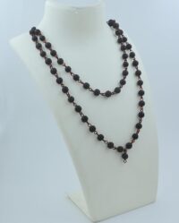Shivaloka Karungali Malai Original 100% Natural Unpolished | Karungali Malai 8Mm - Natural Black Ebony | 108 Beads - Image 3