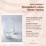 SHIVALOKA Crystal Sphatik Shree Yantra Original | 80-100g | for Diwali Puja at Home - Image 2