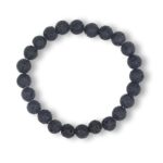 SHIVALOKA Lava Stone Bracelet | Natural and Original | Certified | 8.00 mm Bead Size | Strechable | Free Size |