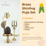 SHIVALOKA Brass Narmadeshwar Shivling Set, 6 Inches, for Home Puja - Image 2