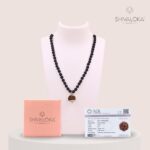 SHIVALOKA 5 Mukhi d (Black) 108 Beads With 6 Mukhi (Six Face) Rudraksha Pendant | Pure Silver | 15.00 mm Size| Nepal Origin | - Image 4