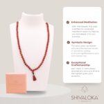 SHIVALOKA Red Hakik Mala (Agate Stone) | 108+1 Beads | 6.50 mm Bead Size | Natural Healing Stone Beads Mala | (Regular Wear and Japa) - Image 3