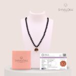 SHIVALOKA 5 Mukhi Rudraksha Mala (Black) 108 Beads With 4 Mukhi (Four Face) Rudraksha Pendant | Pure Silver | 15.00 mm Size | Nepal Origin - Image 4