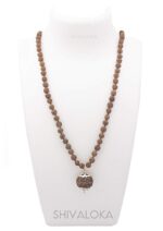 SHIVALOKA 5 Mukhi Rudraksha Mala 108 Beads With 5 Mukhi (Five Face) Rudraksha Pendant | Pure Silver | 15.00 mm Size | Nepal Origin | - Image 2