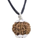 SHIVALOKA 7 Mukhi Rudraksha Original Silver Plated Pendant | 15.00-18.00 mm size | Seven Face Nepal Origin |