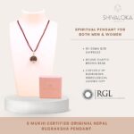 SHIVALOKA 6 Mukhi Rudraksha Certified Silver Pendant | 20 mm size | Six Face Nepal Origin | Laboratory Report | - Image 3