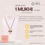 SHIVALOKA One Mukhi Rudraksha Certified Silver Pendant 25-30 mm size (One Face) with Laboratory Report . - Image 2