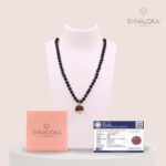 SHIVALOKA 5 Mukhi Rudraksha Mala (Black) 108 Beads With 9 Mukhi (Nine Face) Rudraksha Pendant | Pure Silver | 15.00 mm Size | Nepal Origin | - Image 4