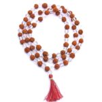 SHIVALOKA Rudraksha Sphatik Mala for regular wear and japa | 108+1 beads |