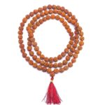 SHIVALOKA Rudraksha Mala Lab Certified for regular wear and Japa | Size 8.00 mm,108+1 beads | One Brown Rudraksha Mala