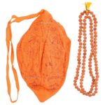 SHIVALOKA Gomukhi Japa Mala Bag with 5 Mukhi Rudraksha Japa Mala | 108+1 Beads | 7.50 mm Bead Size |  Regular Wear and Japa